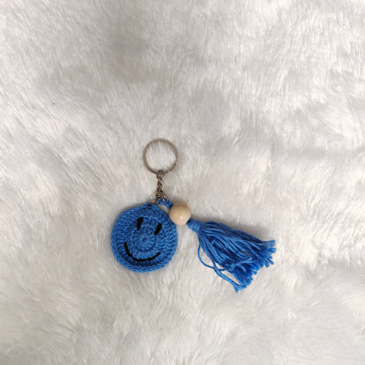 SmileyPop Blue Keychain