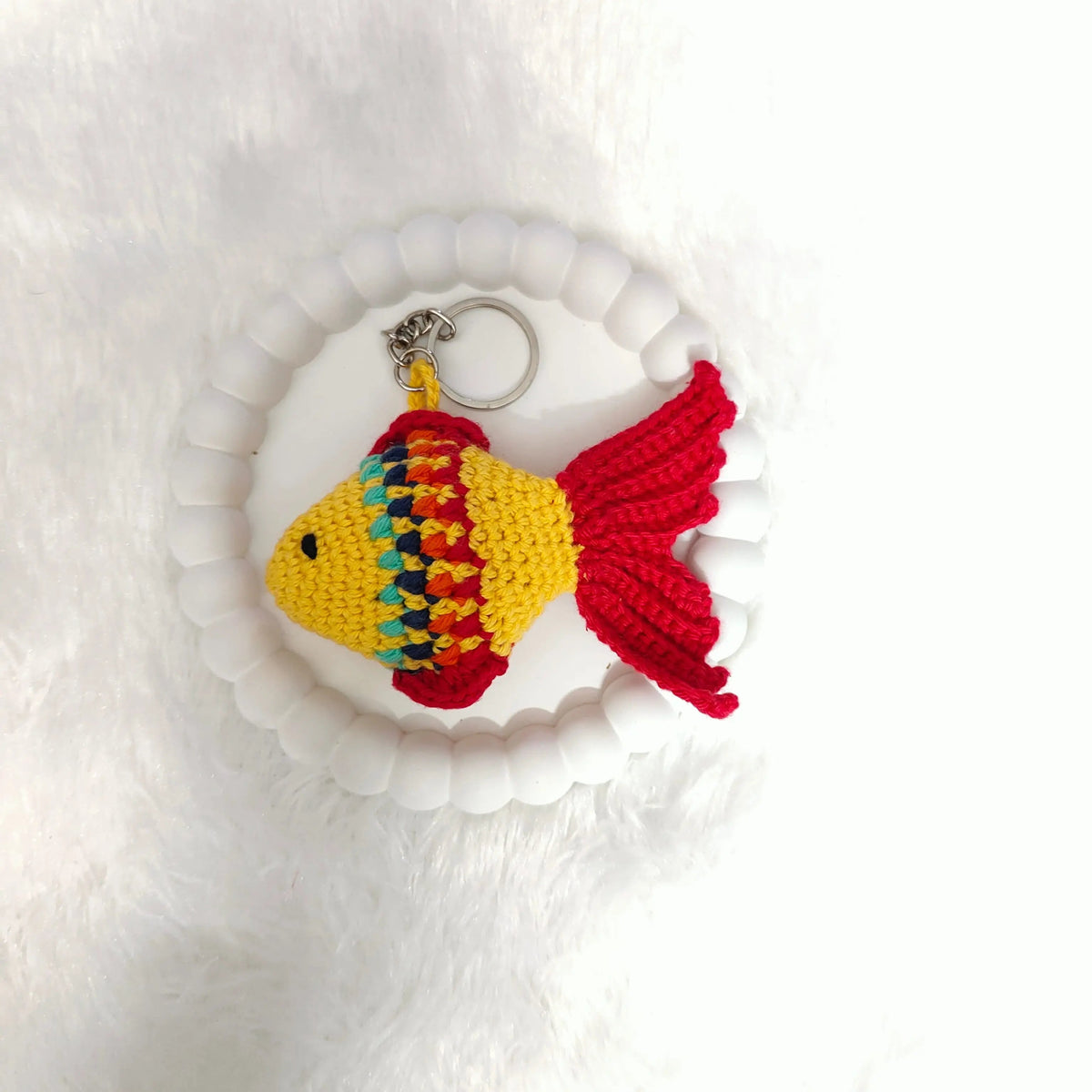 FinFlip Crochet Fish Keychain