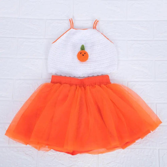 Orange Zest Crochet Dress