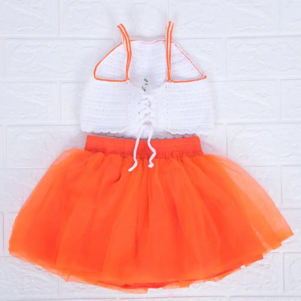 Orange Zest Crochet Dress