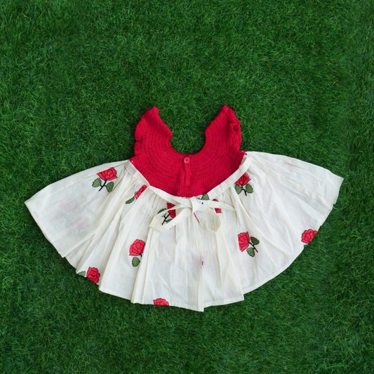 Red Crochet Frock