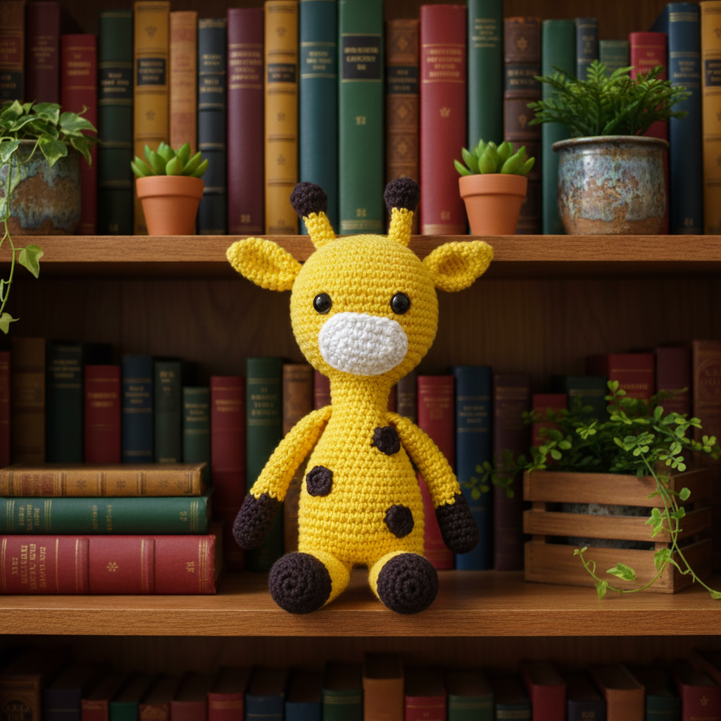 Crochet Giraffe Toy – Soft Plush for Kids & Babies