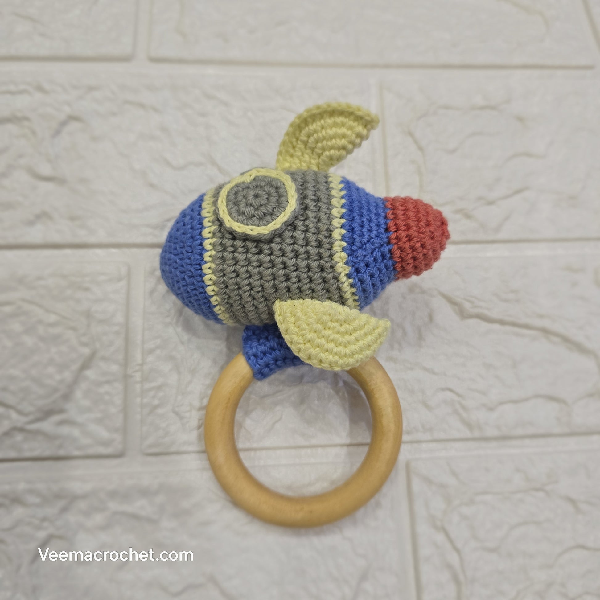 CosmoGrip Crochet Rocket Rattle