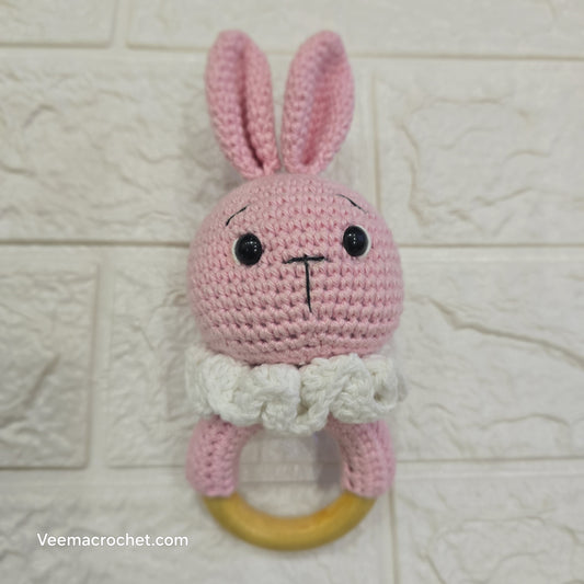 RosyHop Crochet Bunny Rattle