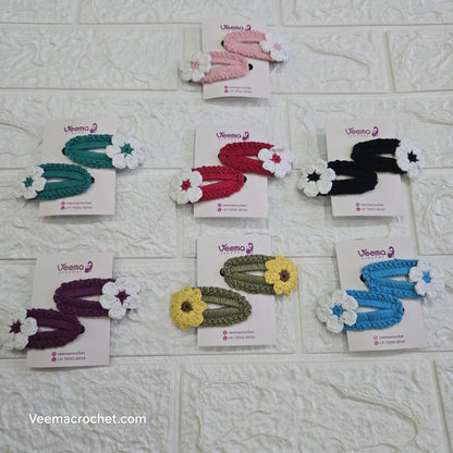 Floral Loop Hair Clips