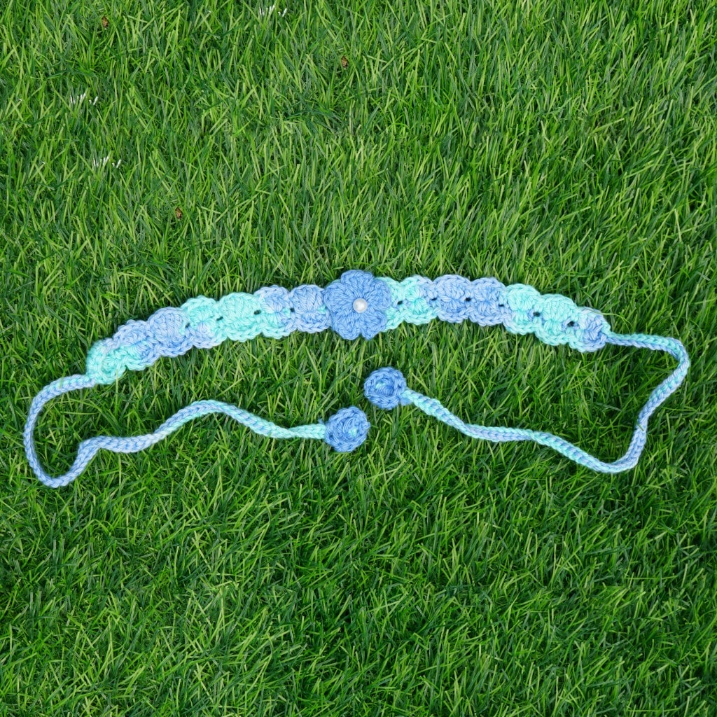 Baby Girl Crochet Frock (Blue & Green)