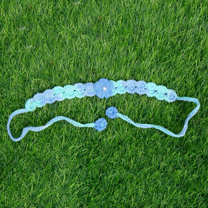 Baby Girl Crochet Frock (Blue & Green)