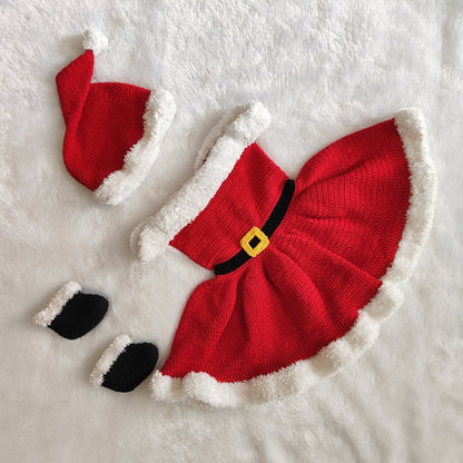 Christmas Santa Frock – Red & White Holiday Delight