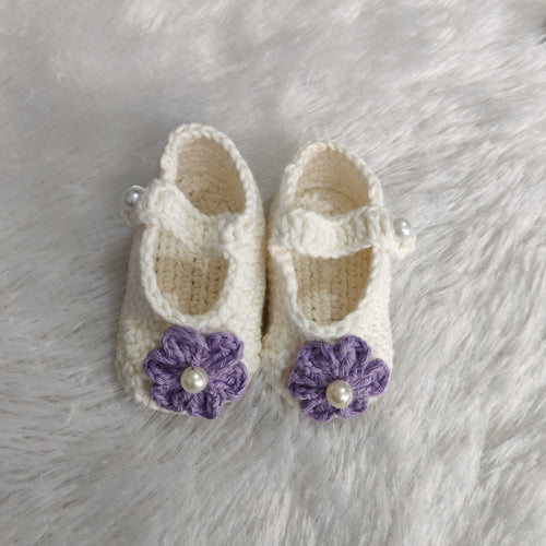 Lavender Complete Baby Outfit Set – Dress with Matching Shoes & Headband