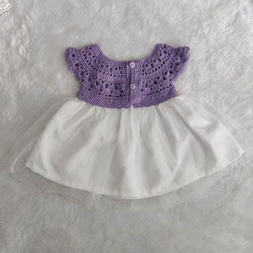 Lavender Complete Baby Outfit Set – Dress with Matching Shoes & Headband