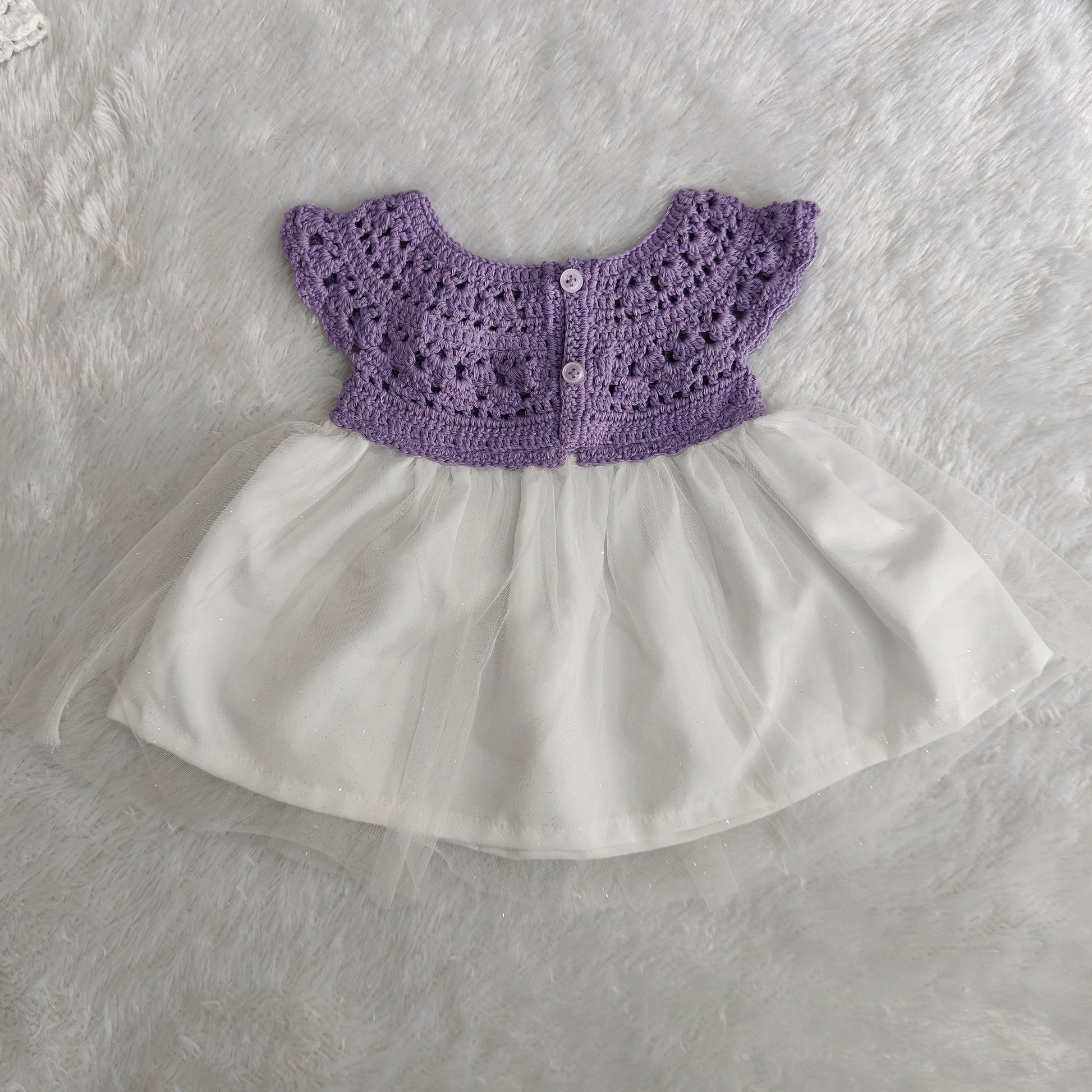 Lavender Complete Baby Outfit Set – Dress with Matching Shoes & Headband