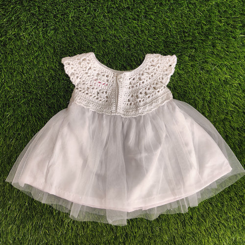 White Complete Baby Outfit Set – Dress with Matching Shoes & Headband
