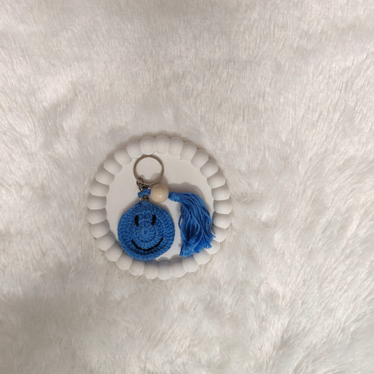 SmileyPop Blue Keychain