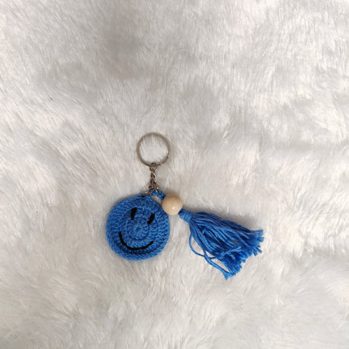 SmileyPop Blue Keychain