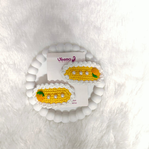 Pearl Bloom Crochet Hair Clips