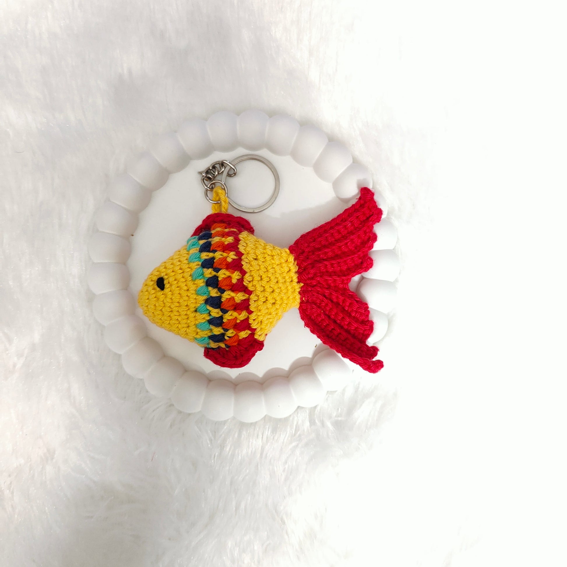 FinFlip Crochet Fish Keychain
