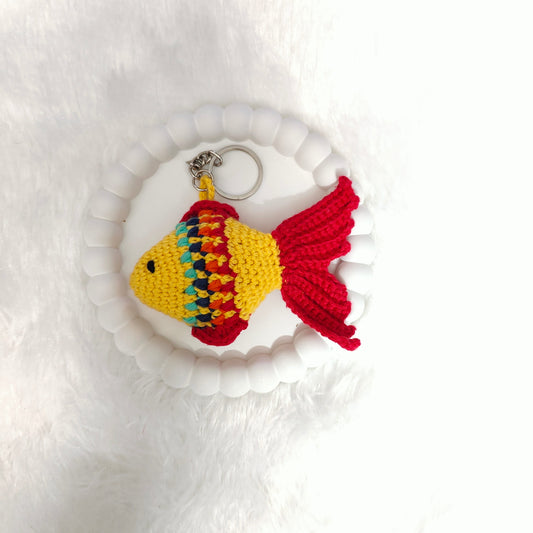 FinFlip Crochet Fish Keychain