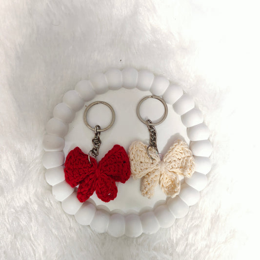 BowBliss Crochet Keychain Duo