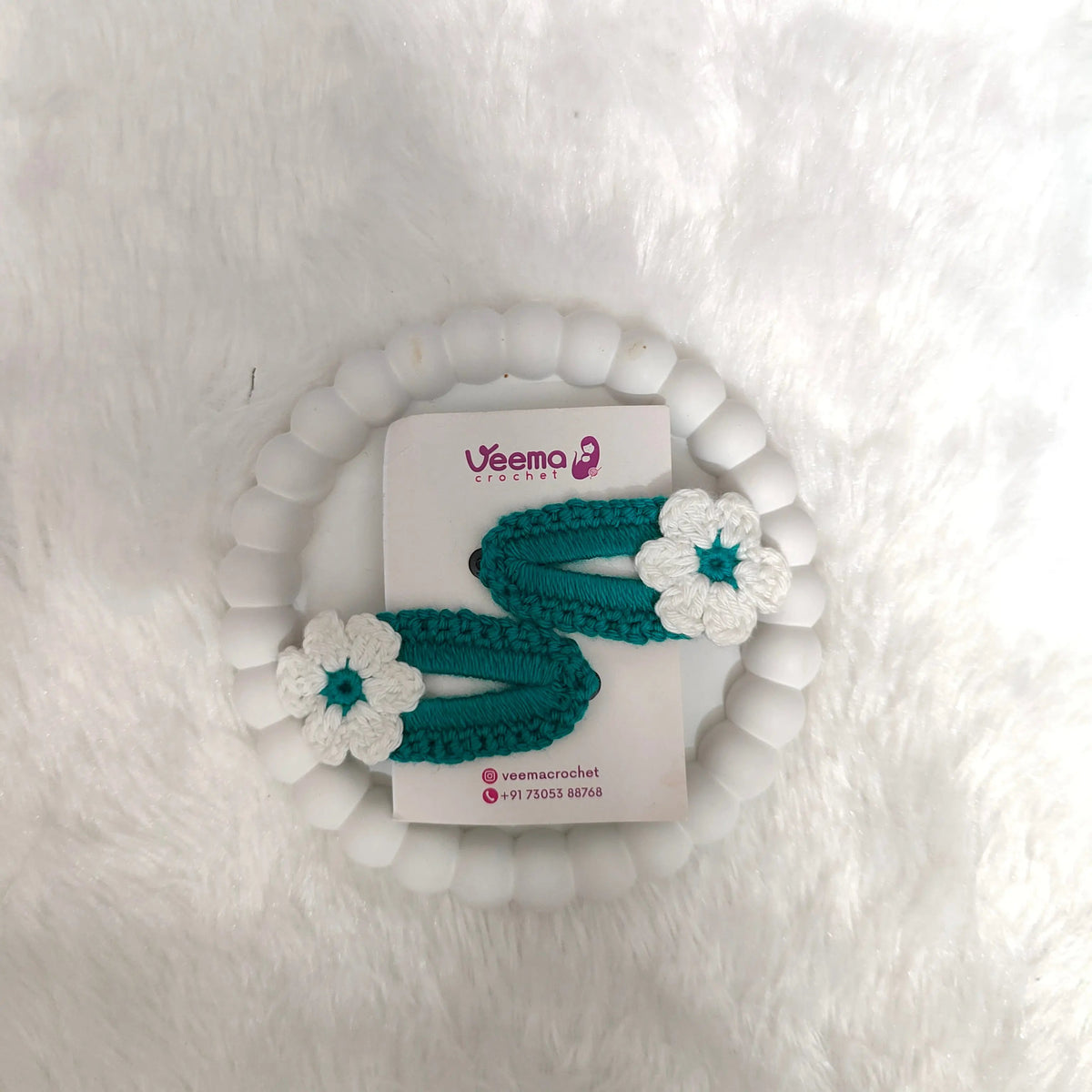 Floral Loop Hair Clips