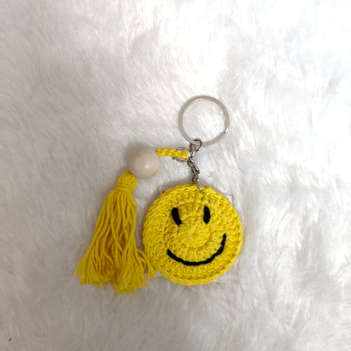 SmileyPop Crochet Keychain