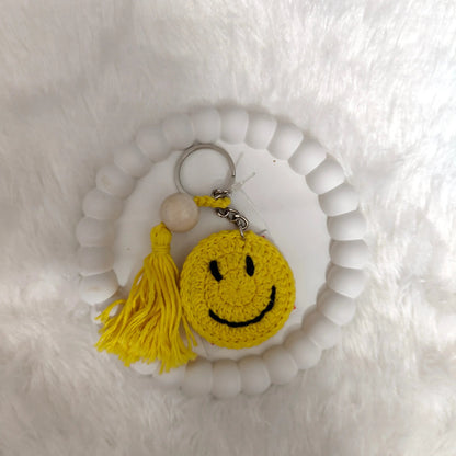 SmileyPop Crochet Keychain
