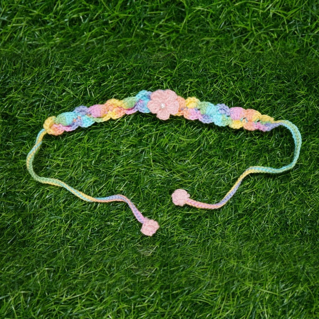 Crochet Rainbow Shell-Stitch Baby Outfit