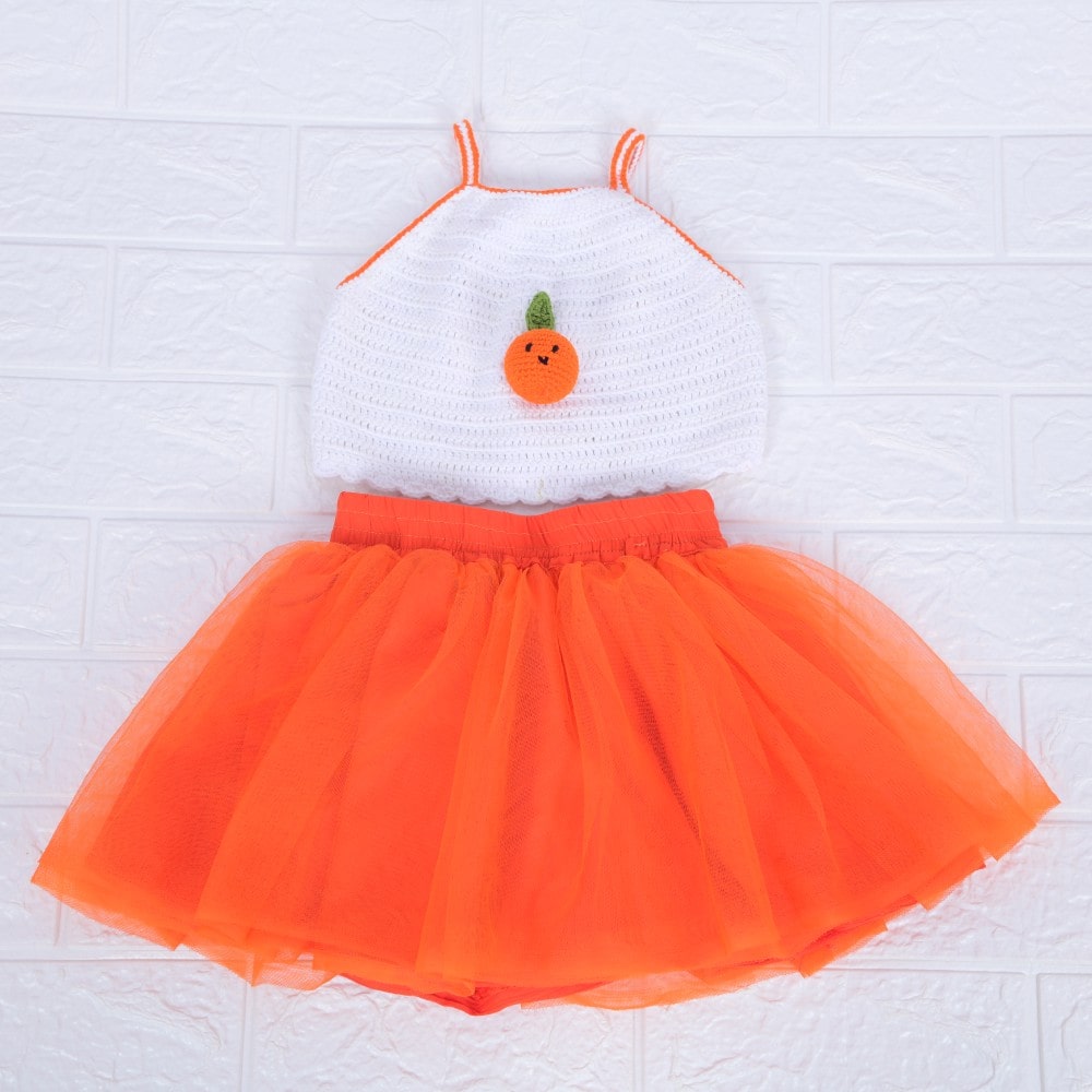Orange Zest Crochet Dress