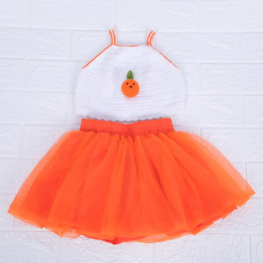 Orange Zest Crochet Dress