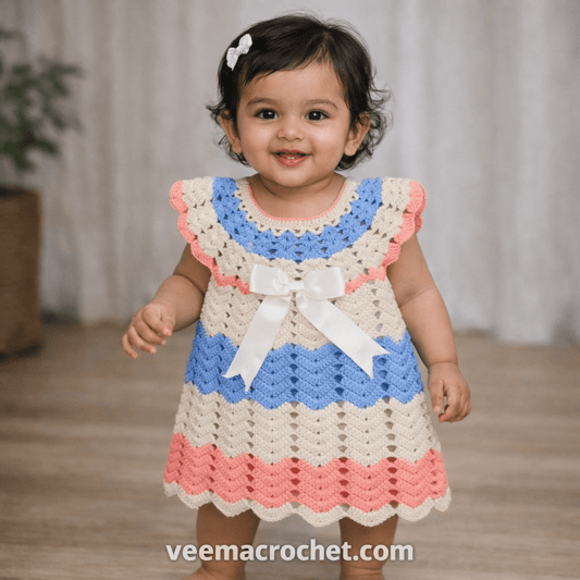 RibbonShell Crochet Dress