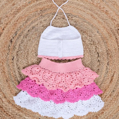 Rosy Ruffle Crochet Set