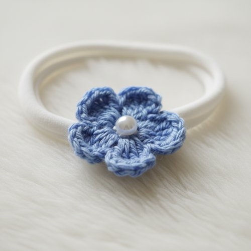 Light Blue Complete Baby Outfit Set – Dress with Matching Shoes & Headband