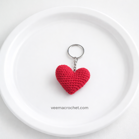 Heartfelt Hug Crochet Keychain
