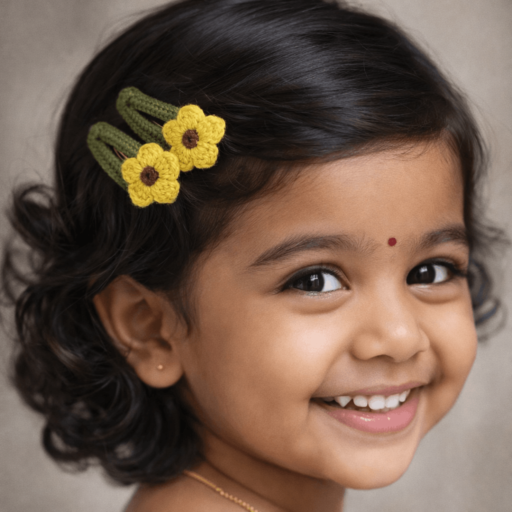 Floral Loop Hair Clips