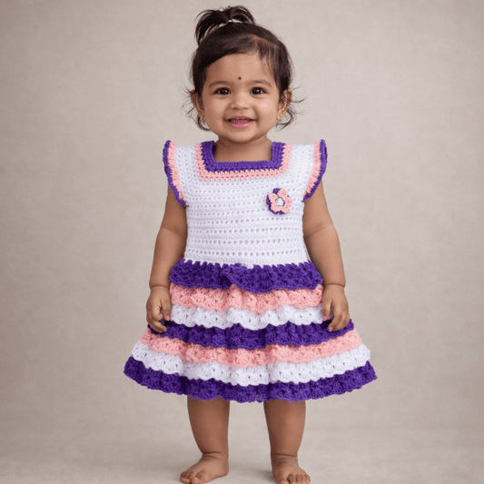 Lavender Lace Ruffle Dress