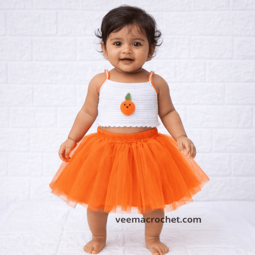 Orange Zest Crochet Dress