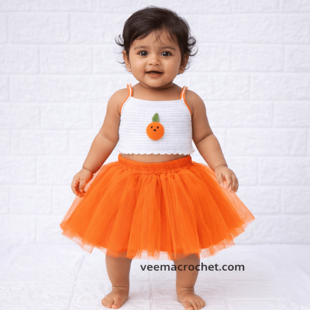 Orange Zest Crochet Dress