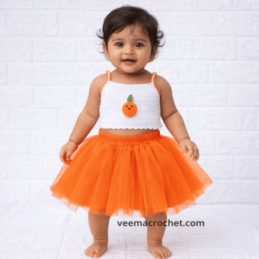 Orange Zest Crochet Dress