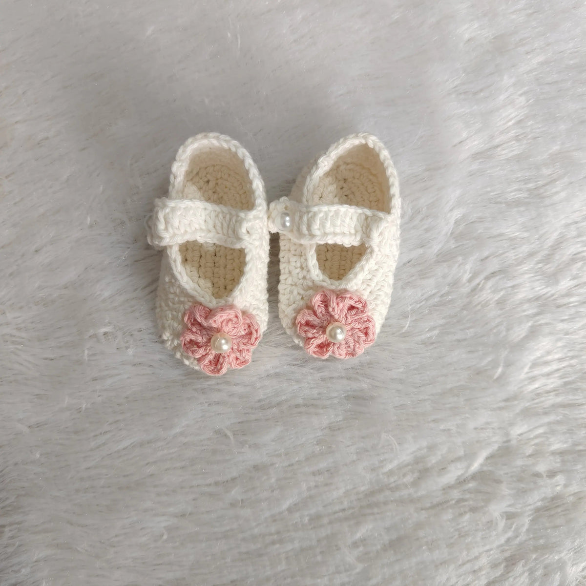 Pink Complete Baby Outfit Set – Dress with Matching Shoes & Headband – styled view of crochet baby dress, Veema Crochet