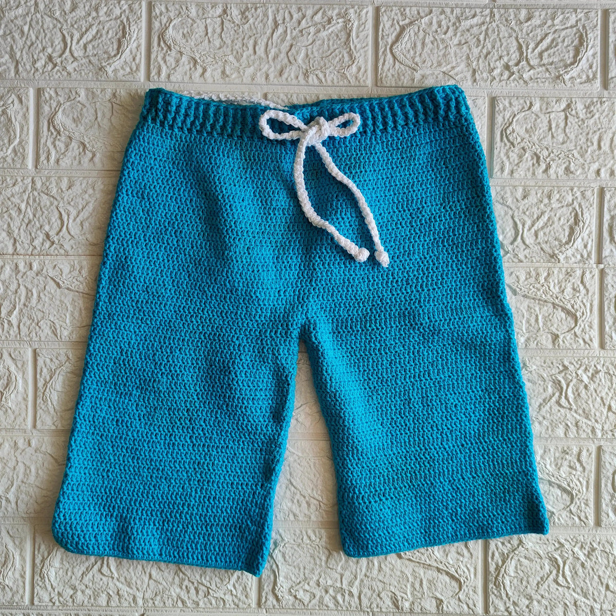 Smiley Crochet Pant & Top – crochet baby outfit shown in use, Veema Crochet handmade